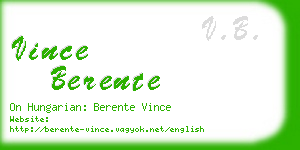 vince berente business card